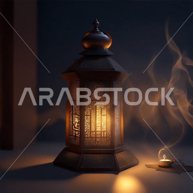 الاكسسوارات والتحف على الطراز الاسلامي، فانوس عربي معدني مزخرف مضيئ، الأجواء الرمضانية الروحانية, ديكورات وتصاميم متميزة لزينة وإضاءة شهر الخير، استقبال شهر رمضان المبارك، المناسبات والأعياد الدينية الاسلامية