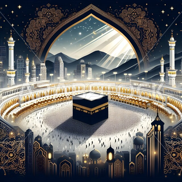  قبلة الاسلام والمسلمين، مجسم ثلاثي الابعاد للكعبة المشرفة، مقاصد دينية مشرفة، اماكن ومعالم مقدسة في مكة المكرمة، مفهوم العبادة و التقرب الى الله تعالى، خلفيات اسلامية ثري دي