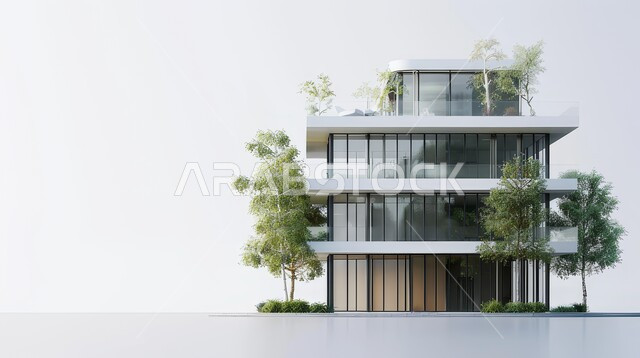 رؤية مستقبلية سعودية 2030، التقدم و النمو العمراني ,الفنون و التصاميم الهندسية المعمارية الحديثة لناطحات السحاب في المملكة، الأبراج والمباني والمنشآت التجارية في وقت النهار ،مركز أعمال سعودي بواجهات زجاجية ضخمة ,مفهوم الإشراف على العمل, خلفية رمادية