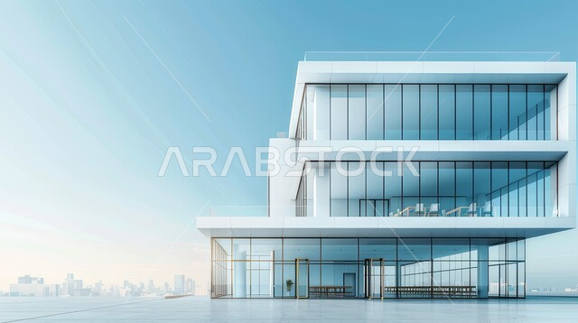 التصاميم و الفنون الهندسية المعمارية الحديثة لناطحات السحاب في المملكة، المنشآت التجارية و المباني و الأبراج ،رؤية مستقبلية سعودية 2030، مركز أعمال سعودي بواجهات زجاجية ضخمة ,التقدم و النمو العمراني ,مفهوم الإشراف على العمل