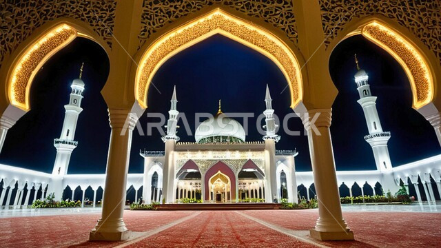 العباده والتقرب إلى الله، أداء الفرائض والصلوات، التصاميم الاسلامية للمآذن والقبب، الفن الهندسي المعماري لبناء المساجد في المملكة العربية السعودية، أماكن ومعالم دينية مقدسة على الطراز الإسلامي العصري الحديث