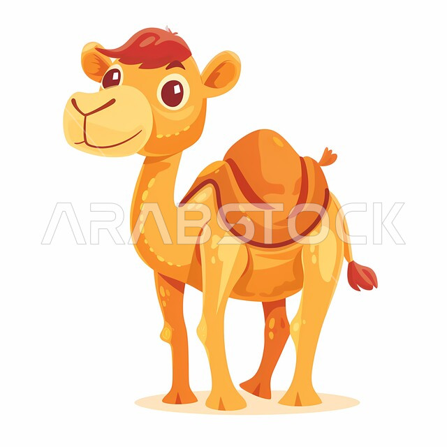 قربان واضحية عيد الأضحى المبارك, رسومات توضيحية ثلاثية الابعاد لحيوان الجمل اللطيف, الرعاية والاهتمام بالمواشي والحيوانات الثدية, وسائل التنقل في الزمن القديم، مسلسلات وأفلام كرتونية للأطفال، خلفية بيضاء