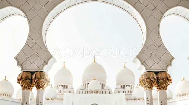 التصميم الداخلي والفن الهندسي المعماري للأعمدة في المساجد، الحرم الداخلي لمسجد الشيخ زايد بن سلطان آل نهيان في أبو ظبي، المعالم الاسلامية والدينية في الامارات العربية المتحدة، العبادة والتقرب الى الله, خلفية اسلامية