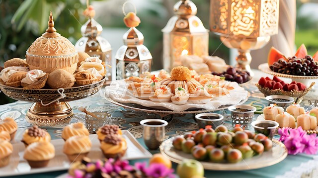 حسن الاستقبال و كرم الضيافة في العيد ,أجواء الاحتفال بالأعياد والمناسبات، الفواكه الطازجة اللذيذة, طاولة مجهزة ومزينة مليئة بأطباق الحلويات الشعبية التقليدية, منتجات محلية وطنية من المملكة العربية السعودية