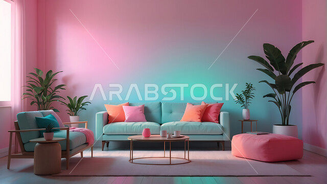 أثاث منزلي راقي، ديكورات داخليه متميزة لغرف الجلوس بألوان مختلفة, غرفة معيشة بتصاميم حديثه، تصميمات عصرية فاخرة، شقق وفلل سكنية, فنادق ومنتجعات فاخره، الاهتمام بنباتات الزينة
