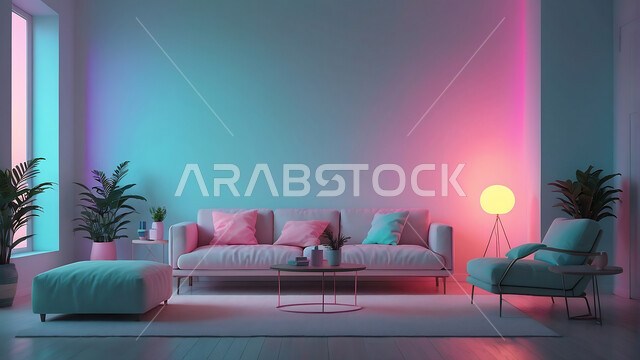 غرفة معيشة بتصاميم حديثه، أثاث منزلي راقي، ديكورات داخليه متميزة لغرف الجلوس بألوان مختلفة, تصميمات عصرية فاخرة، شقق وفلل سكنية, فنادق ومنتجعات فاخره، الاهتمام بنباتات الزينة