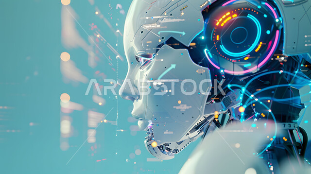  تصاميم ثلاثية الأبعاد للروبوتات المستقبلية, سايبورغ رجل آلي متطور ذكي, تحقيق الثورة الصناعية،  الابتكار والعلوم وتكنولوجيا الذكاء الاصطناعي, رؤية مستقبلية سعودية 2030، التطور التكنولوجي على كوكب الأرض