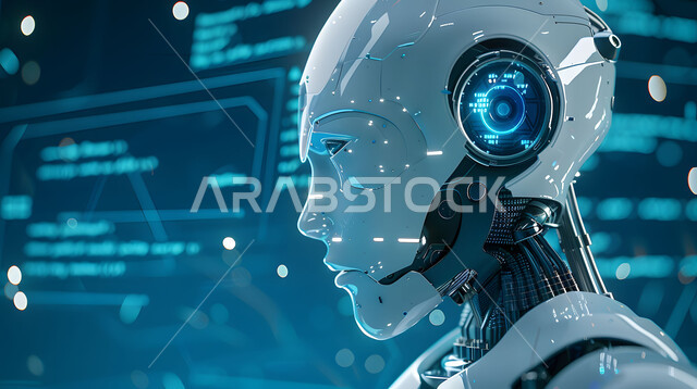 رؤية مستقبلية سعودية 2030، التطور التكنولوجي على كوكب الأرض، تصاميم ثلاثية الأبعاد للروبوتات المستقبلية، سايبورغ رجل آلي متطور ذكي, تحقيق الثورة الصناعية، الابتكار والعلوم وتكنولوجيا الذكاء الاصطناعي