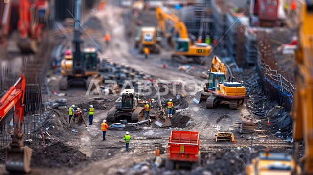 إنشاء الأساسات والهياكل للمشروعات السكنية والمصانع، التطور المعماري والحضاري في المملكة العربية السعودية، تشييد المباني والمشاريع الضخمة، مفهوم تحسين البنية التحتية للبلاد، أعمال البناء والمقاولات والتطوير العقاري