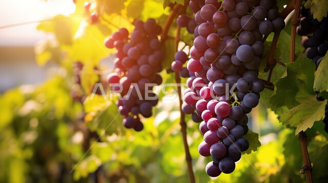 مزارع وحقول الفواكه الملكية في المملكة العربية السعودية, العناقيد الممتلئة بالعنب الأحمر الفاخر, المنتجات والمحاصيل المحلية, زراعة الأصناف المختلفة من الخضار والفاكهة في الكروم وتحقيق الاكتفاء الذاتي