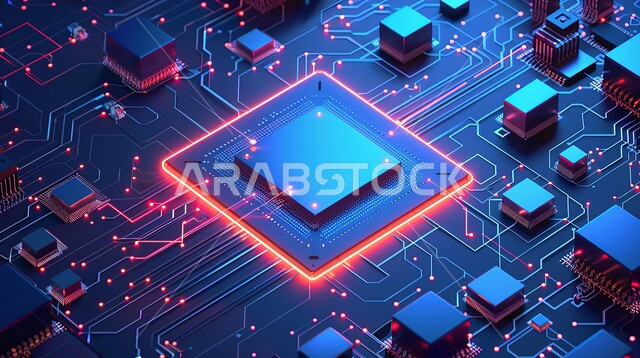 تخزين البيانات والمعلومات، الذكاء الإصطناعي والتطور الرقمي، رسومات واشكال ثلاثية الابعاد، نظام الأمن السيبراني و الحوسبة السحابية، تطور التقنية والتكنولوجيا الرقمية، تكنولوجيا المستقبل المتطور