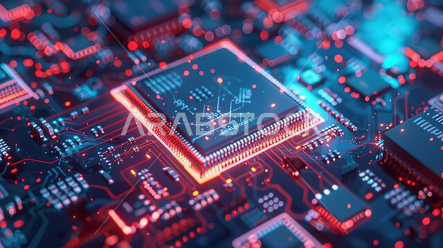 Cloud computing and cyber security system, 3D shapes and graphics, artificial intelligence and digital development, data and information storage, development of technology and digital technology, advanced future technology