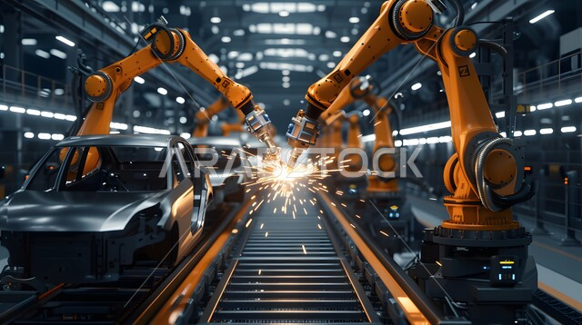 التشغيل الآلي في معامل ومصانع المملكة العربية السعودية، استخدام روبوتات متطورة في انتاج وتصنيع السيارات الحديثة، علوم و تكنولوجيا الذكاء الاصطناعي في المجال الهندسي، تحقيق الثورة الصناعية، رؤية سعودية مستقبلية 2030