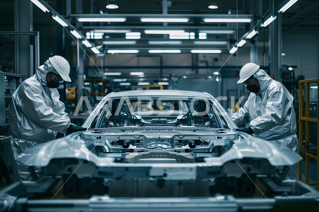 الجودة في تصنيع وإنتاج السيارات وتحقيق الثورة الصناعية, هندسة السيارات في المعامل الحديثة, مهندسون عرب خليجيون سعوديون يشرفون على أعمال الصيانة, الاعتماد على التشغيل الآلي في المصانع, رؤية سعودية مستقبلية 2030