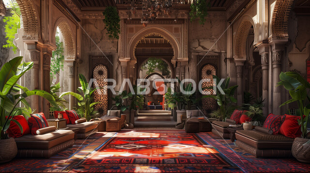 الفن الهندسي المعماري المزخرف على الطراز التقليدي للجلسات الشعبية, أماكن أثرية عريقة في المملكة العربية السعودية, الأصالة والتراث السعودي, العادات والتقاليد العربية القديمة, المجلس السعودي التقليدي