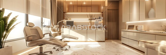 حجره مجهزه بالأدوات والأجهزة الطبيه الحديثه، استخدام التقنيه والتكنولوجيا في العلاج والطب الحديث، عيادات ومراكز صحيه متطوره، تصميم ثلاثي الابعاد لغرفه طبيه حديثه لفحص وتشخيص المرضى في المستشفى، سرير إلكتروني طبي كهربائي في أحد الغرف