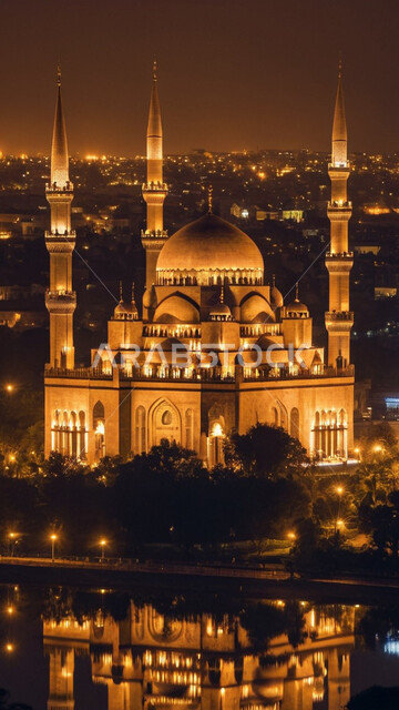 قبب ومآذن المساجد على الطراز الاسلامي، نداء المسلمين لأداء الفرائض والصلوات، الديكورات والتصاميم الهندسية الدينية المتميزة، مفهوم العبادة والتقرب إلى الله تعالى