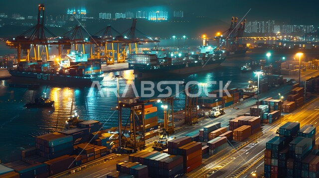 استيراد و تصدير البضاعة في السعودية من خلال استخدام الوسائل المتطورة الحديثه، بيع وتجارة السلع والمنتجات المحلية عبر السفن في البحار، ميناء شحن البضائع و الحاويات التجارية، استلام ونقل كونتينرات التخزين عبر الاقتصاد البحري