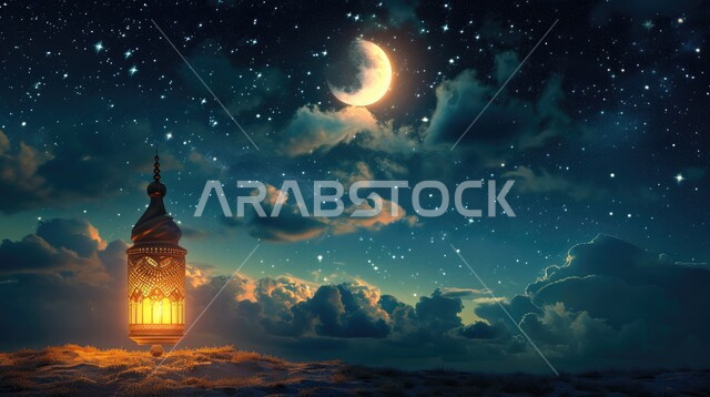 منظر الغيوم في السماء، الاحتفال بالمناسبات والأعياد الدينية الاسلامية، ديكورات وزينة رمضان , فوانيس معدنية تقليدية مضيئة مزخرفة، العادات والتقاليد لاستقبال الشهر المبارك في المملكة العربية السعودية, البهجة بقدوم شهر الخير