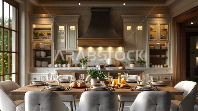 مطبخ بتصاميم عصرية فاخرة، تصاميم وديكورات داخلية، تصميم هندسي معماري حديث، شقق سكنية بتصاميم عصرية