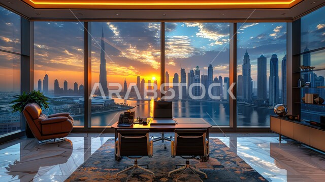  غرف مكتبية بتصاميم داخلية وديكورات راقية مع اثاث فاخر ومريح، الفن الهندسي المعماري المتطور، غرف القراءة والجلوس، مكتب عمل بواجهه زجاجية كبيرة، تصميم عصري حديث لمكاتب الشركات السعودية