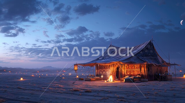 أجواء ليلية هادئة أمام شعلى الحطب, مخيمات سياحية في صحاري المملكة العربية السعودية, أماكن المغامرات والكشتات البرية, أجواء التخييم الشبابية الممتعه, خيام شعبية في المناطق الصحراوية, الطبيعة والرمال الذهبية الناعمة
