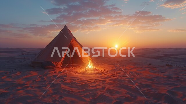 أجواء ليلية هادئة أمام شعلى الحطب, مخيمات سياحية في صحاري المملكة العربية السعودية, أماكن المغامرات والكشتات البرية, أجواء التخييم الشبابية الممتعه, خيام شعبية في المناطق الصحراوية, الطبيعة والرمال الذهبية الناعمة
