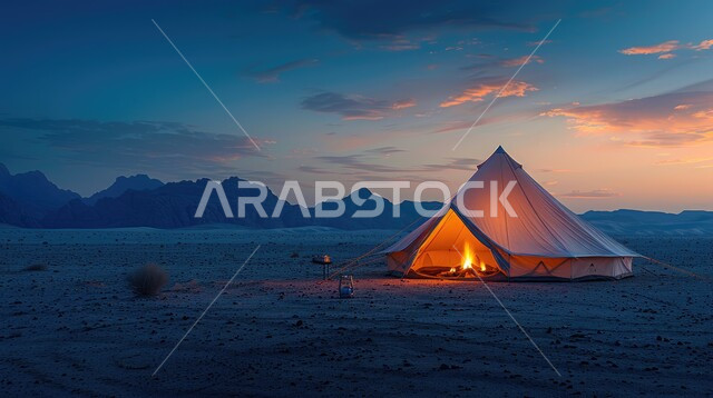 المغامرات والكشتات البرية، أجواء التخييم الشبابية الممتعه، خيام شعبية في المناطق الصحراوية، الطبيعة والرمال الذهبية الناعمة، أجواء ليلية هادئة أمام شعلى الحطب, مخيمات سياحية في صحاري المملكة العربية السعودية