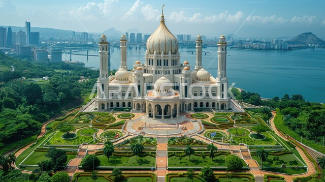 مفهوم العبادة والتقرب إلى الله تعالى، مسجد عريق محاط بالطبيعة، الديكورات والتصاميم الهندسية المعمارية لبناء المساجد في المملكة العربية السعودية، معالم وأماكن اسلامية مقدسة، المآذن والقبب على الطراز الإسلامي العصري الحديث