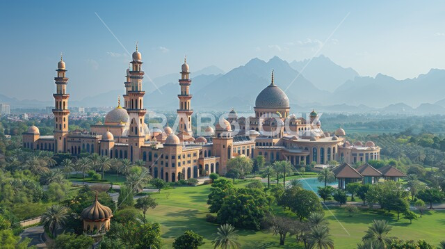 مفهوم العبادة والتقرب إلى الله تعالى، مسجد عريق محاط بالطبيعة، الديكورات والتصاميم الهندسية المعمارية لبناء المساجد في المملكة العربية السعودية، معالم وأماكن اسلامية مقدسة، المآذن والقبب على الطراز الإسلامي العصري الحديث
