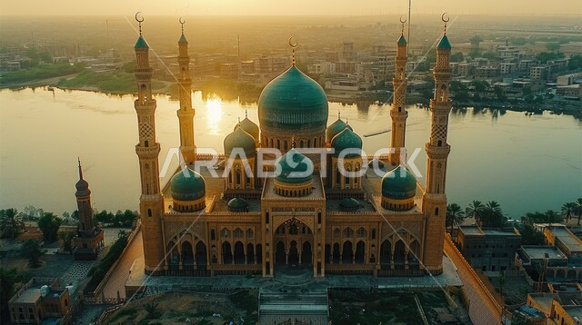 الديكورات والتصاميم الهندسية المعمارية لبناء المساجد في المملكة العربية السعودية، معالم وأماكن اسلامية مقدسة، المآذن والقبب على الطراز الإسلامي العصري الحديث، مفهوم العبادة والتقرب إلى الله تعالى، مسجد عريق محاط بالطبيعة