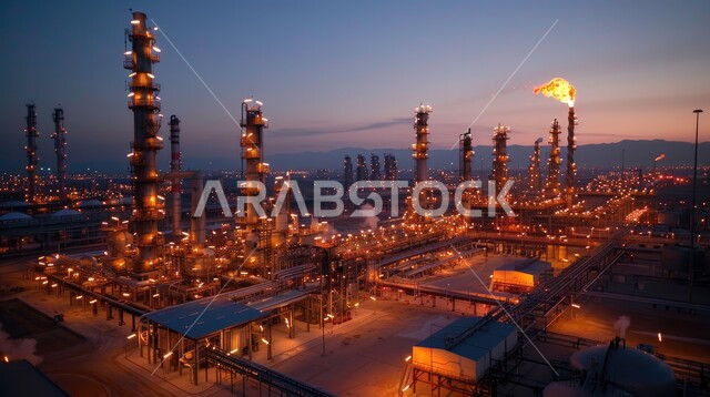  مستودعات ضخمة و كبيرة، هندسات ومعدات صناعية، صناعات ومشاريع بيتروكيماوية، خطوط الأنابيب والكابلات الفولاذية، مصنع تكرير النفط والغاز في المنطقة الصناعية، مصانع ومعامل في المملكة العربية السعودية