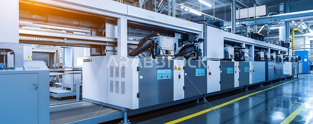 مركز أبحاث سعودي عصري في المملكة العربية السعودية، تقدم التكنولوجيا في المختبرات العلمية, ابتكار الروبوتات العصرية, صورة مقربة الأجهزة الحديثة في مخبر عرض التقنيات الروبوتية المتطورة، مفهوم البحث والتطوير العلمي