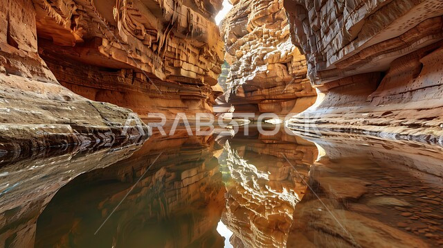  المعالم التاريخية الأثرية القديمة في المملكة العربية السعودية، التضاريس والتكوينات الصخرية في جبال القارة، القمم والمرتفعات الجبلية في مدينة الاحساء، كهف تكون بفعل العوامل الطبيعية