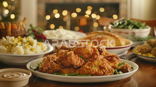 طبق قطع الدجاج والبطاطا المقلية المقرمش، دجاج بروستد الشهي، وجبات المطاعم السريعة, مأكولات ومطاعم المملكة العربية السعودية, وجبات غير صحية,