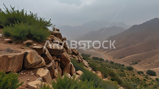 مناطق تشكل الصخور والترسبات, البيئة الصخرية في المملكة العربية السعودية, الطبيعة الجبلية وقمم الجبال والمرتفعات, الأعشاب والأشجار والنباتات الخضراء, أماكن طبيعية هادئة وجميلة