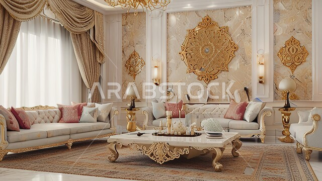  الزينة والاكسسوارات المنزلية الراقية, الديكور الداخلي المعاصر لغرفة المعيشة, التصاميم الحديثة للشقق والفلل السكنية في السعودية, الأثاث والمفروشات الفاخرة لصالة الاستقبال