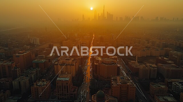 الفن المعماري المتطور لآبراج وناطحات السحاب في الرياض, أماكن ومعالم السياحة المشهورة، المباني والمنشآت المضاءة في وقت غروب الشمس، رؤية سعودية مستقبلية 2030، الواجهة السياحية لجذب الزوار من أنحاء العالم, تنمية ونمو البناء الهندسي في المملكة العربية السعودية
