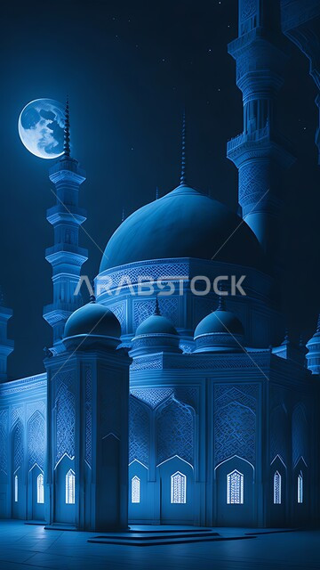  القبب والمآذن الشامخة, أداء الفرائض والصلوات والتقرب إلى الله، مجسم ثلاثي الأبعاد لمسجد بتصاميم على الطراز الاسلامي، الفن الهندسي المعماري لبناء المساجد في المملكة العربية السعودية، المعالم الدينية الإسلامية المقدسة