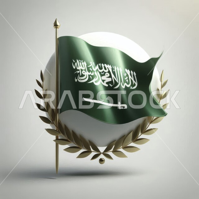 إحياء ذكرى يوم العلم ١١ مارس، راية التوحيد وسيف القوة، الاحتفال بذكرى العيد الوطني ٢٣ سبتمبر، المناسبات والأعياد الوطنية، رفع علم المملكة العربية السعودية الاخضر، مفهوم حب الوطن والانتماء إليه، خلفية رمادية