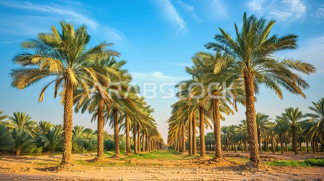 مزارع إنتاج التمور، المحاصيل والمنتجات الوطنية المحلية، حقول أشجار النخيل المثمرة في المملكة العربية السعودية، الأراضي الزراعية والمحميات الطبيعية الخصبة، الاهتمام بالتشجير والزراعة، الرمال الذهبية الناعمة، خلفيات الطبيعة