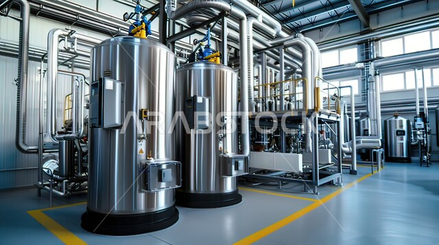 مستودعات ضخمة و كبيرة، هندسات ومعدات صناعية، صناعات ومشاريع بيتروكيماوية، خزانات النتروجين السائل وملفات المبادلات الحرارية لانتاج الغاز الصناعي، مصانع ومعامل في المملكة العربية السعودية