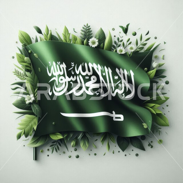 راية التوحيد وسيف القوة، رفع علم المملكة العربية السعودية الاخضر في ١١ مارس، المناسبات والاعياد الوطنية، مفهوم حب الوطن والانتماء إليه، الاحتفال بذكرى اليوم الوطني 23 سبتمبر، خلفية رمادية