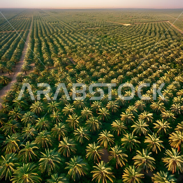 الحقول والأراضي الخضراء في وقت النهار، مزارع وأراضي انتاج التمور في المملكة العربية السعودية، التربة السعودية الخصبة، موسم حصاد النخيل داخل المحميات الطبيعية الزراعية