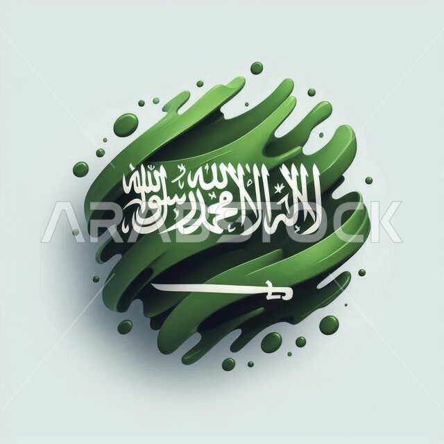 راية التوحيد وسيف القوة، رفع علم المملكة العربية السعودية الاخضر في ١١ مارس، المناسبات والاعياد الوطنية، مفهوم حب الوطن والانتماء إليه، الاحتفال بذكرى اليوم الوطني 23 سبتمبر، خلفية رمادية