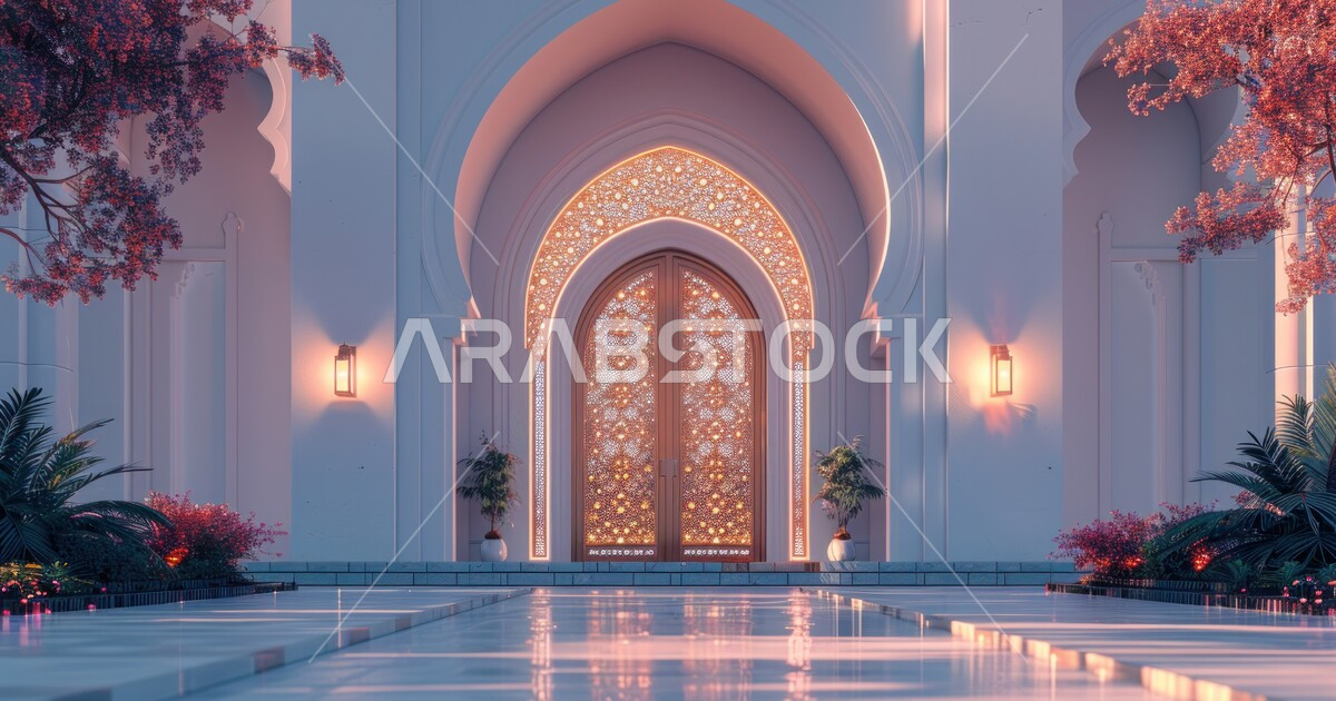 Classic royal decor designs, golden gypsum decorations on the doors and ...