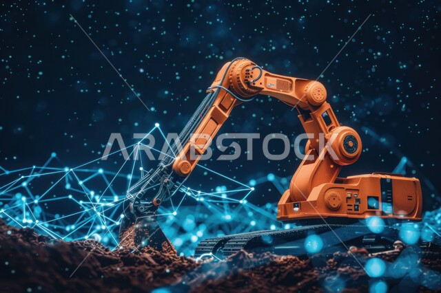 Achieving the industrial revolution, Saudi Vision 2030, using advanced robots in the production and manufacture of modern circuits, relying on automation in the laboratories and factories of the Kingdom of Saudi Arabia, artificial intelligence science and technology in the technical and engineering field