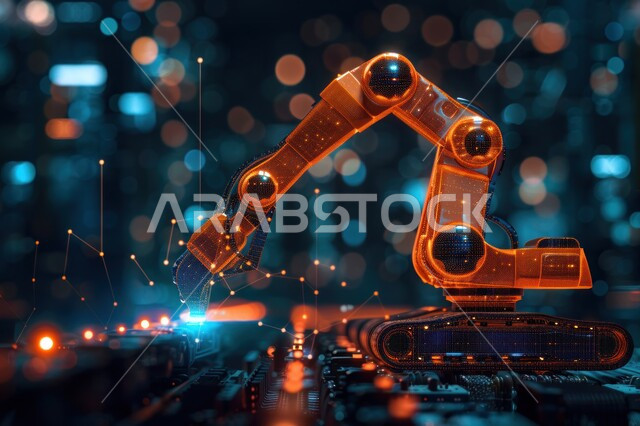 تحقيق الثورة الصناعية، رؤية سعودية مستقبلية 2030، استخدام روبوتات متطورة في انتاج وتصنيع الدارات الحديثة، الاعتماد على التشغيل الآلي في معامل ومصانع المملكة العربية السعودية، علوم و تكنولوجيا الذكاء الاصطناعي في المجال التقني والهندسي