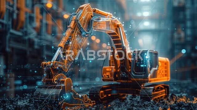 Achieving the industrial revolution, Saudi Vision 2030, using advanced robots in the production and manufacture of modern circuits, relying on automation in the laboratories and factories of the Kingdom of Saudi Arabia, artificial intelligence science and technology in the technical and engineering field