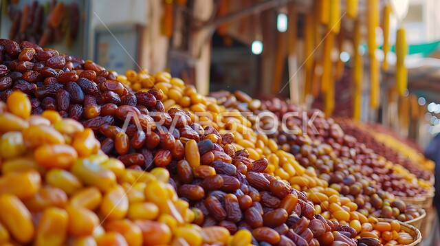 أسواق شعبية تقليدية لبيع الرطب من نخيل المملكة العربية السعودية، محاصيل ومنتجات زراعية محلية وطنية سعودية، أنواع التمور الصحية الطازجة، وجبة ذات قيمة غذائية عالية، ضيافة رمضانية لذيذة